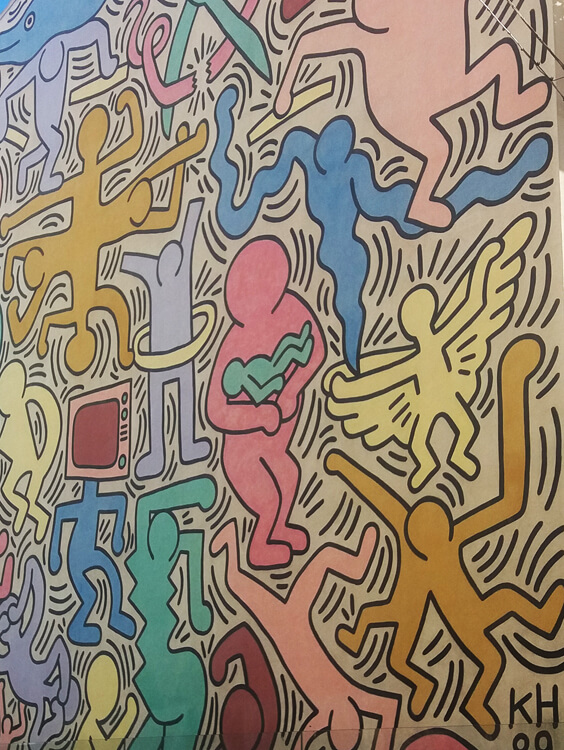 Wall Mural of Keith Haring in Pisa